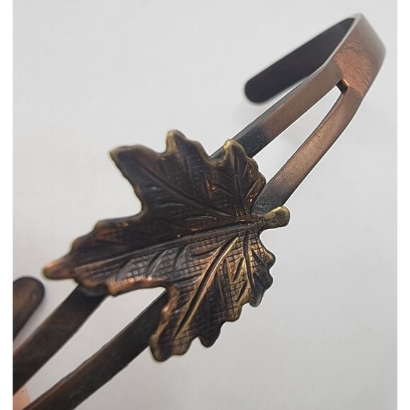 Vintage Genuine‎ Copper Bracelet with Maple Leaf - Picture 2 of 5